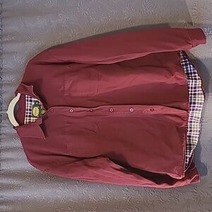 Cabela's Women's Shacket Maroon with Plaid inner lining, Large